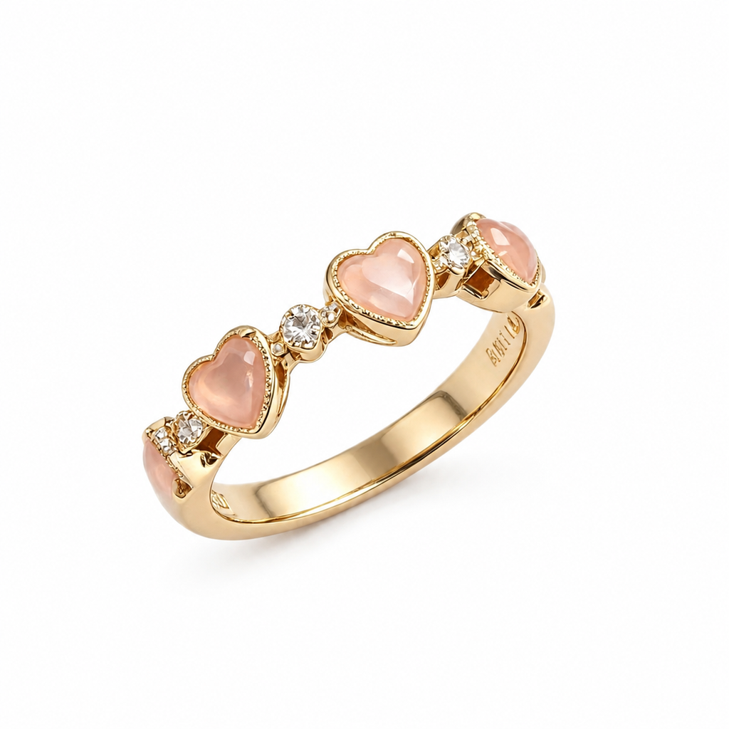 connected heart pink - crystal fashion jewelry