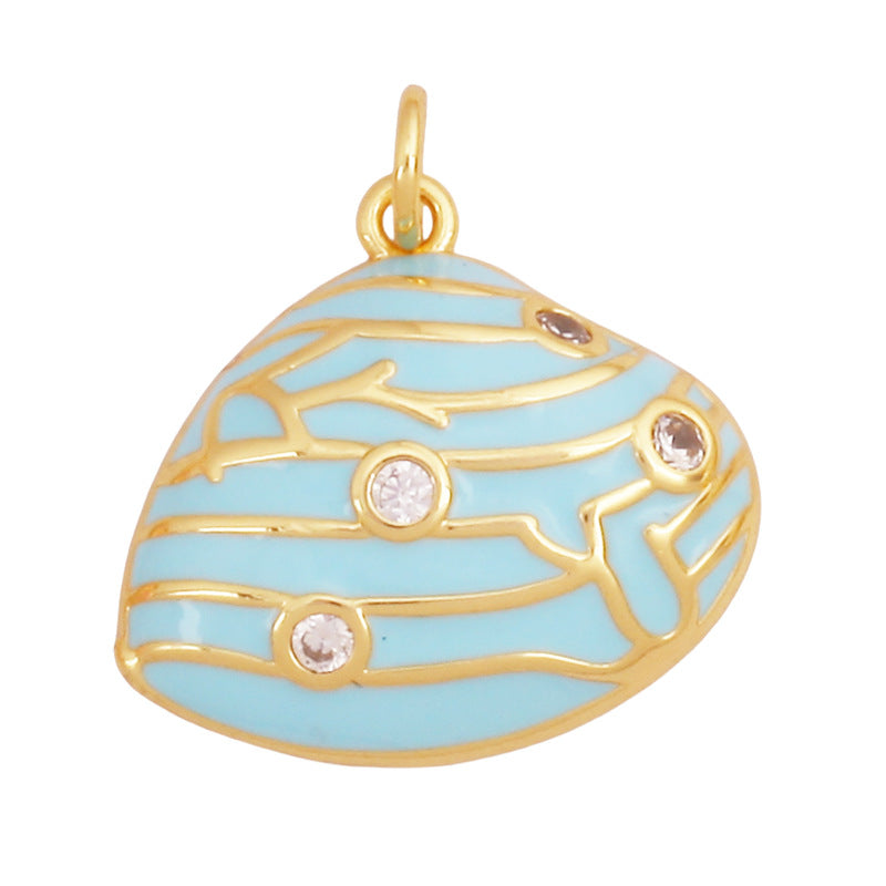 marine - gemstone pendant - crystal fashion jewelry - view 32