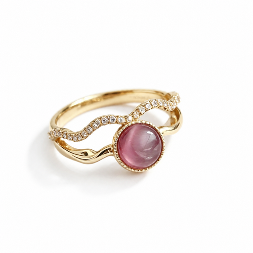 cat's eye ring - crystal ring - crystal fashion jewelry