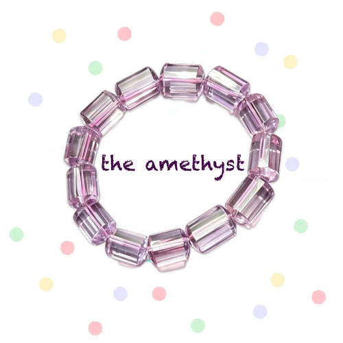 amethyst crystal bracelet - gemstone bracelet - crystal fashion jewelry