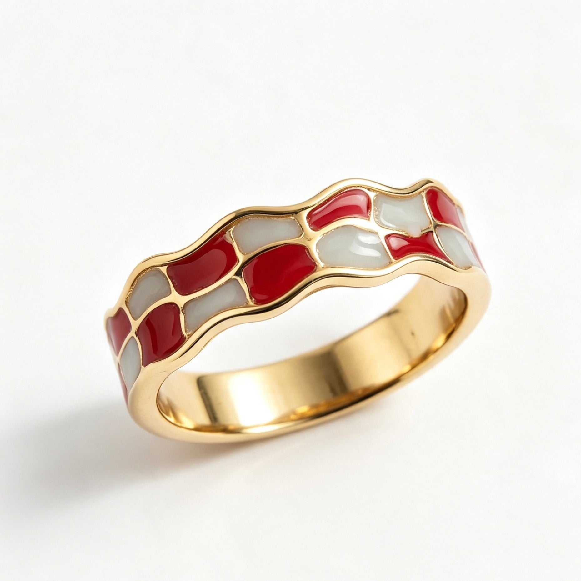 the enamel (red and green)