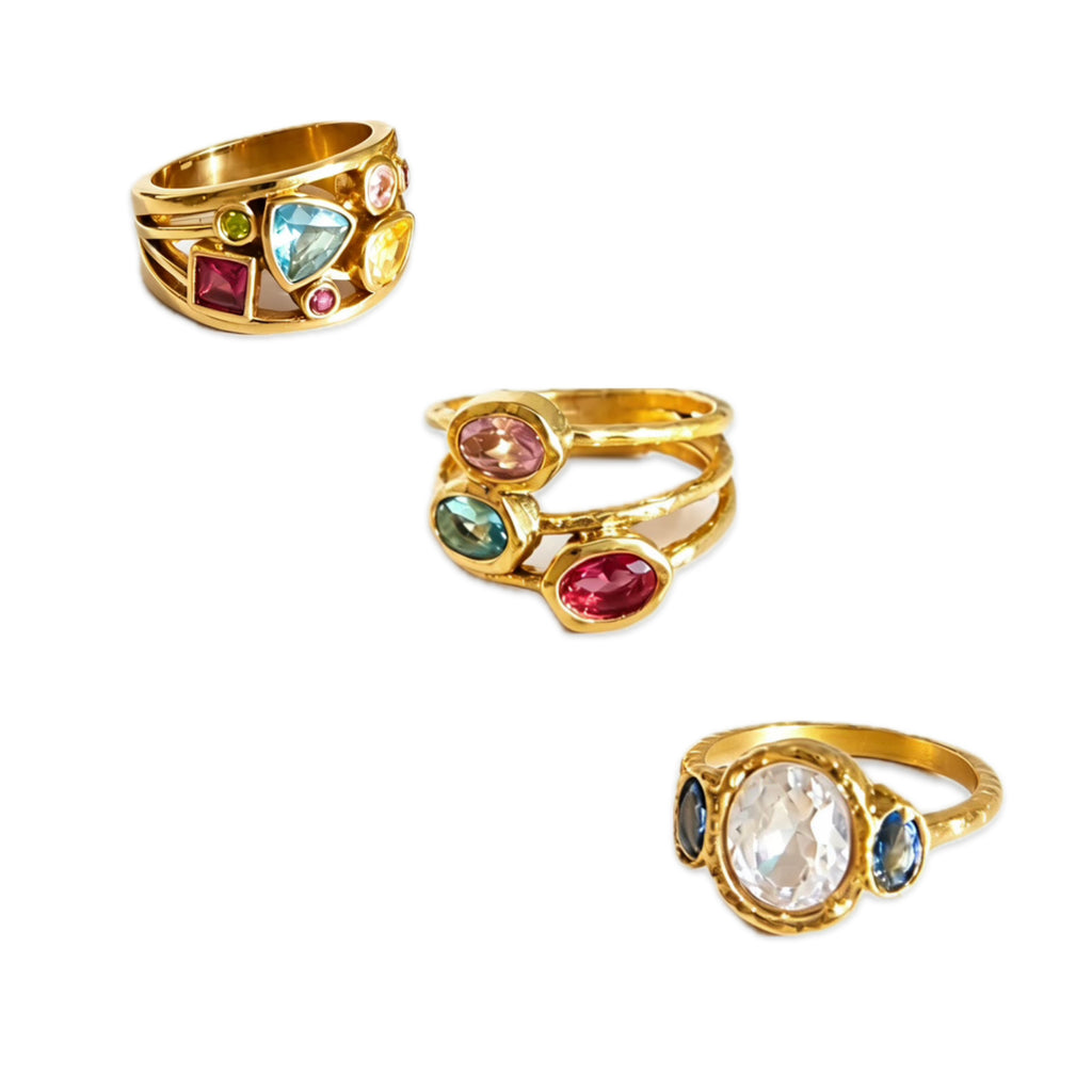 gilded gem reverie ring - crystal ring - crystal fashion jewelry