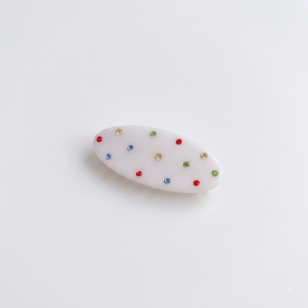galaxy dots hair clip - crystal hair clip - fashion jewelry accessory - view 2