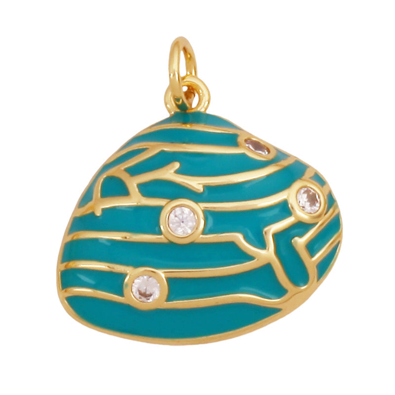 marine - gemstone pendant - crystal fashion jewelry - view 33