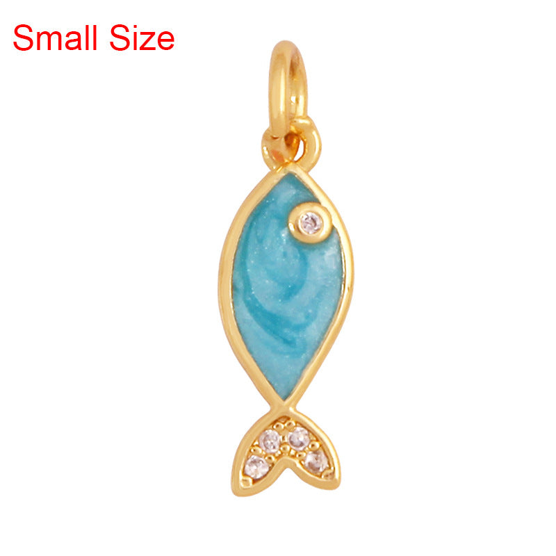 marine - gemstone pendant - crystal fashion jewelry - view 19