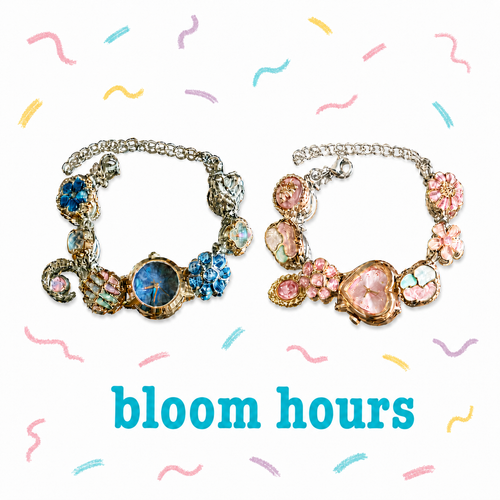 bloom hours watch-style bracelet - gemstone bracelet - crystal fashion jewelry