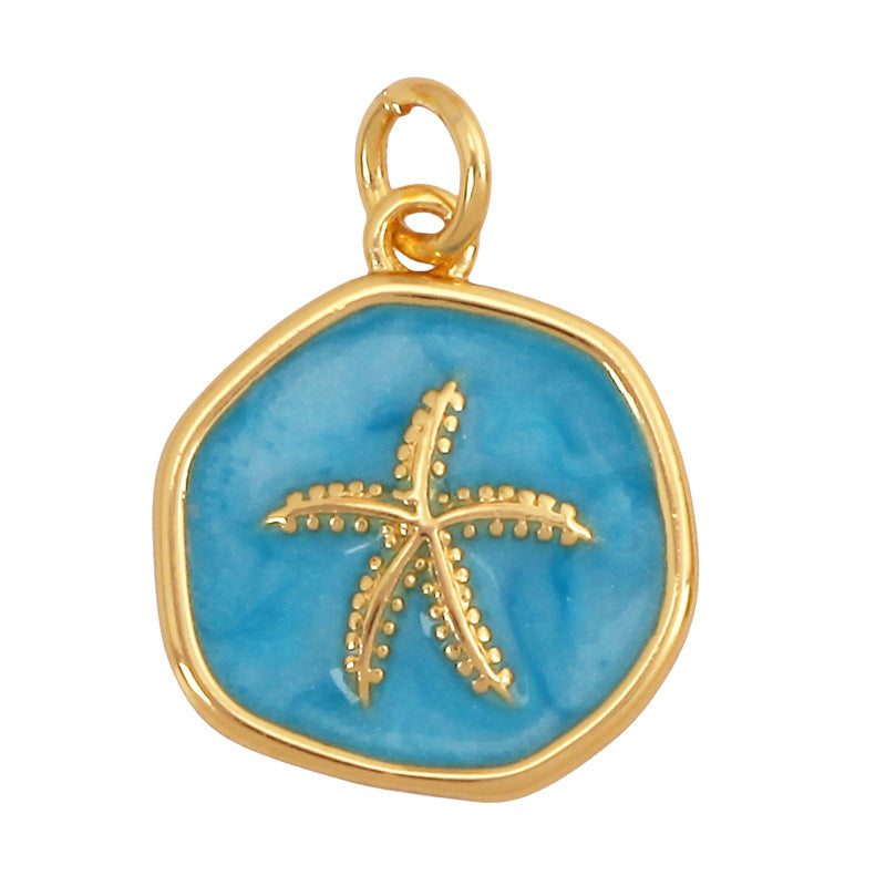 marine - gemstone pendant - crystal fashion jewelry - view 23