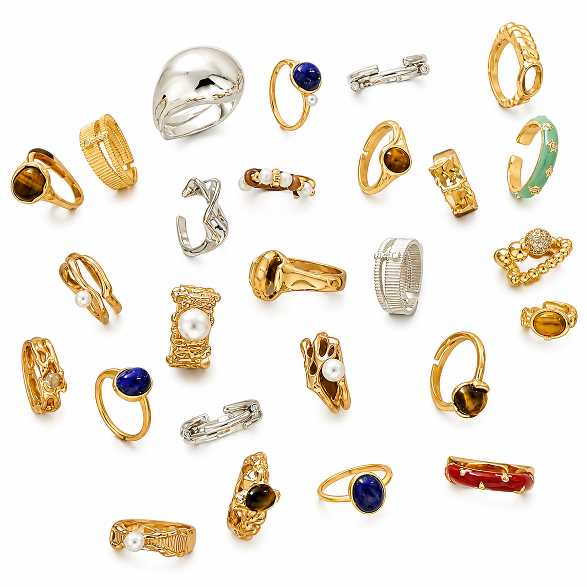 sculpted:open ring collection